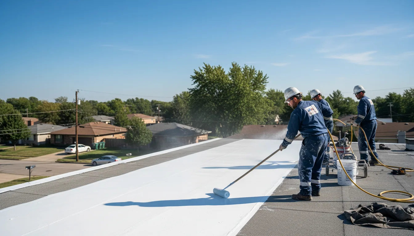Commercial roof coating in Texola, OK near me